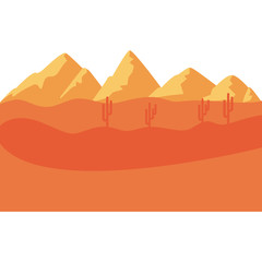 Desert icon. Landscape nature outdoor season and sant theme. Isolated design. Vector illustration