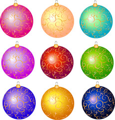 Christmas balls set of 2