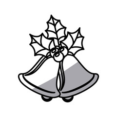 Bell icon. Christmas season decoration and celebration theme. Isolated design. Vector illustration