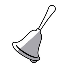 Bell icon. Christmas season decoration and celebration theme. Isolated design. Vector illustration