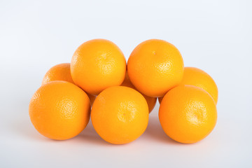 Fresh orange on white background