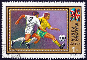 Postage stamp Hungary 1972 Soccer Play