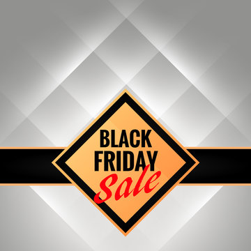 black friday promotional banner template with symbol and shiny l