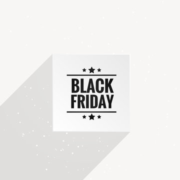 clean black friday poster with long shadow