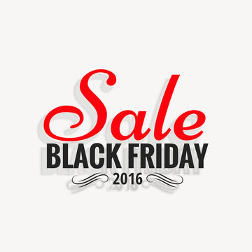 black friday 2016 sale design with shadow effect