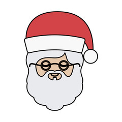 Santa icon. Christmas season decoration and celebration theme. Isolated design. Vector illustration