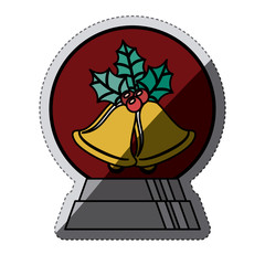 Bell icon. Christmas season decoration and celebration theme. Isolated design. Vector illustration