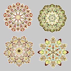 Set of vector mandalas.