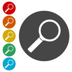 Magnifying glass, Loupe icon
