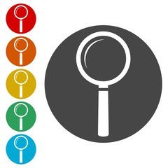 Magnifying glass, Loupe icon