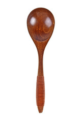 Wooden spoon isolated on white background