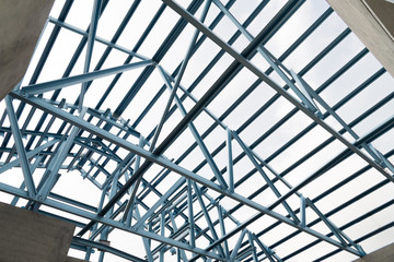 Fototapeta premium Structure of steel roof.