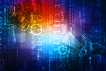 Background conceptual image of digital 3d icons