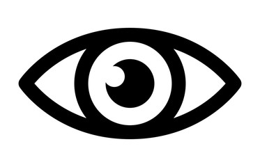 Fototapeta Eye retina scan or optometry eye exam line art icon for medical apps and websites obraz
