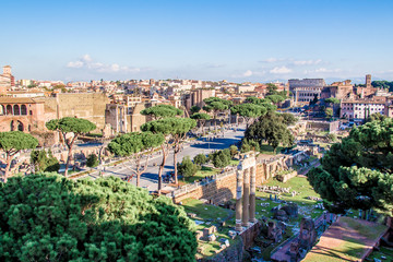Fototapeta na wymiar Cityscape of Rome, Italy