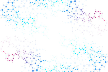 Structure molecule and communication. Dna, atom, neurons. Scientific concept for your design. Connected lines with dots. Medical, technology, chemistry, science background. Vector illustration.