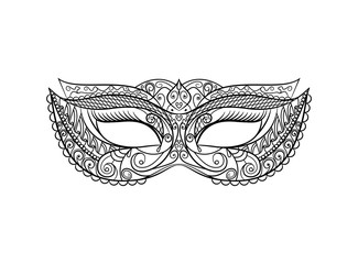 Masquerade Carnival Mask. Vector