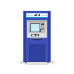 ATM Payment Terminal Auto Teller Machine. Vector