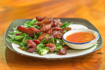 Deep fried marinated beef