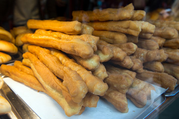 Chinese fried bread stick or you tiao