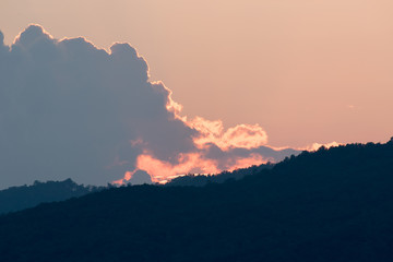 Sunlight cloud and sky at sunset : abstract background.