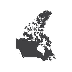 Canada map silhouette