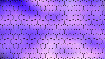 3d rendering colorful hexagon pattern with nice color