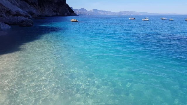 Clear water at Cala Golaritze (4k UHD)