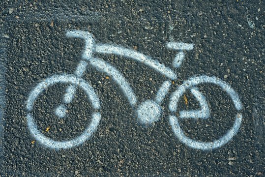 Bicycle lane sign. Bicycle.