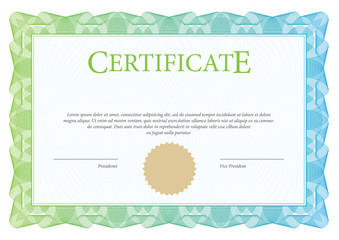 Certificate and diploma template.