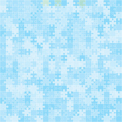 400 Blue Puzzles. Vector Illustration.
