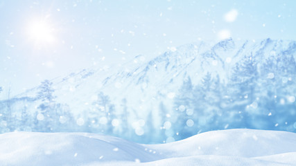 christmas landscape abstract background