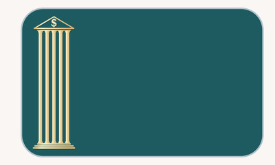 Text box for fill your text and bank icon