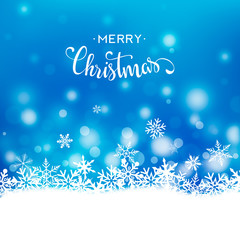 Christmas card with snowflakes