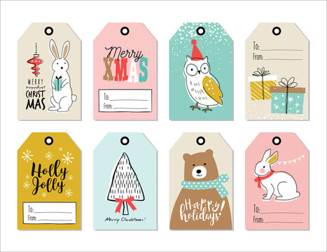 Set Of Christmas Gift Tags