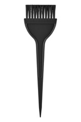 Black dyeing hair brush isolated on white background