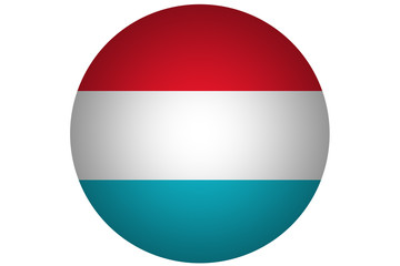 3D Luxemburg flag ,Luxemburg national flag illustration symbol.