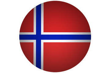 3D Norway flag ,Norway national flag illustration symbol.Circle flag illustration design