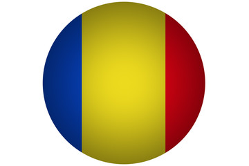 3D Romania flag ,Romania national flag illustration symbol.