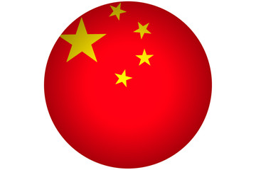 China flag ,3D China national flag illustration symbol. 