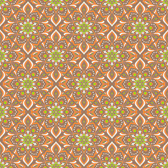 Seamless hand drawn mandala pattern.