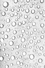bw photo water drops of on treat water-repellent surface in macro lens shot small-DOF for screen...