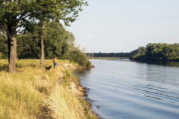 On the bank of the river
