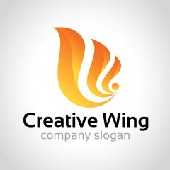 Creative wing logo, wing logo design