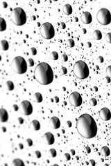 bw photo water drops of on treat water-repellent surface in macro lens shot small-DOF for screen wallpapers