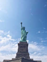 Obraz premium Low angle view of Statue of Liberty, New York, USA