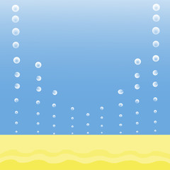 The seabed with air bubbles