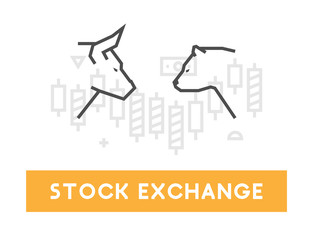 Vector symbol for stock market and stock exchange.