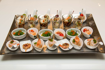 various of food cocktail menu