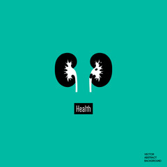 Kidneys icon. Urolithiasis disease. Stones in the kidneys